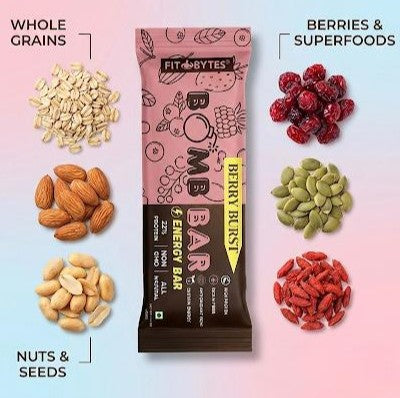 Fitbytes Berry Burst Bomb Bar – 40g  (Pack of 12 Bars)