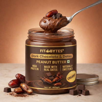 Fitbytes Dark Chocolate & Dates Peanut Butter – 400g