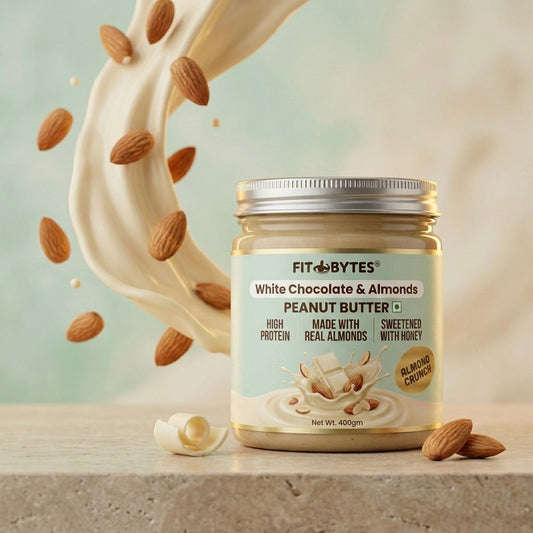 Fitbytes White Chocolate & Almonds Peanut Butter – 400g